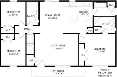 Wheatfield Modular Home Floor Plan